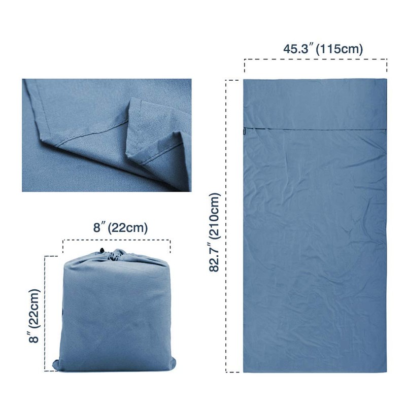 Sleeping Bag Liner Travel Camping Sheet Lightweight Sleep Sack Cotton