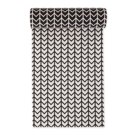 DII Fridge & Shelf Liner Collection Non-Adhesive, Cut to fit, Machine Washable, 12x20, Black Herringbone, 2 Piece