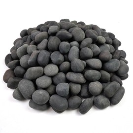 FANTIAN 40 lbs Black Stones for Landscaping, 1-2 Inch Pebbles Natural Decorative Black River Rocks for Plants Aquarium Outdoor Garden Walkways Paving and Yards
