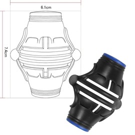 SAMCOS Golf Ball Marker Triple 3 Line Golf Ball Alignment Tool Easy to Line Easy to Carry 360 Degree + 180 Degree Coupling Golf Ball Line Drawing Marker Kit (Blue)