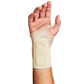 Ergodyne ProFlex 4000 Single Strap Wrist Support, Tan - Medium, Left Hand