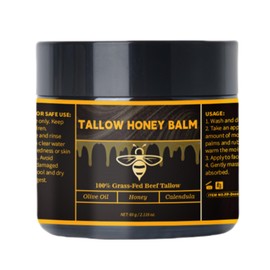 Ailutle Beef Tallow for Skin, Beef Tallow for Face| Natural Grass-Fed Beef Tallow Moisturizer | Deep Hydration with Organic Raw Wild Honey & Beeswax | Face & Body Formula | Lightly Scented
