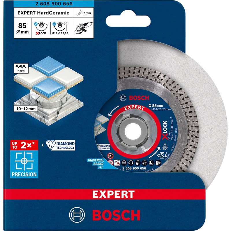 Bosch 1x EXPERT HardCeramic X-LOCK Diamond Cutting Disc (for Hard