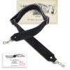 Walker & Williams BS-6-BLK 100% Grain Leather Black Banjo Strap