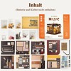 BenBen DIY Dollhouse Kit with Light, Café Miniature House Kit