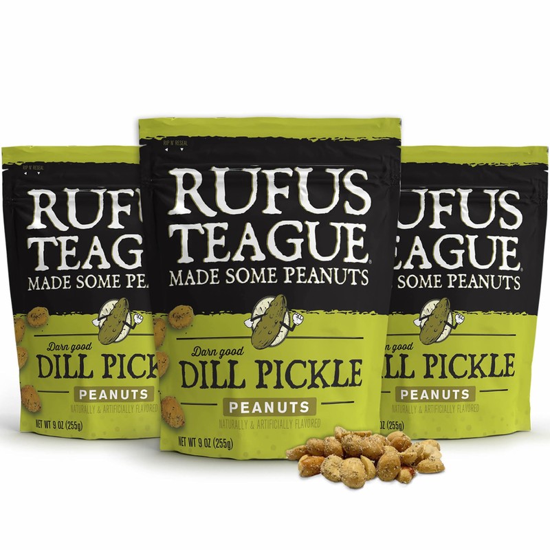 Rufus Teague Dill Pickle Peanuts – Bold, Tangy & Crunchy