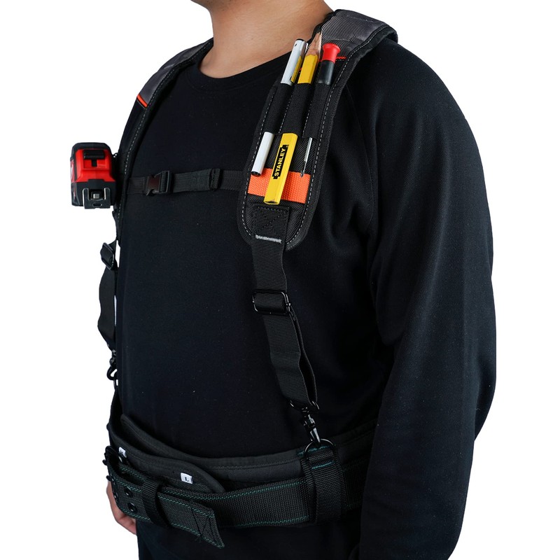 KUNN Tool Belt Suspenders Padded Carpenter Construction Electrician Work Suspender