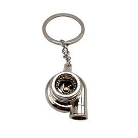 IZROLO Creative Car Parts Modelo Turbo Metal Llavero, Llavero, Llavero entusiasta del coche, Tono plata, other