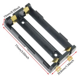 DGZZI 2pcs 2 Cell 18650 Series Batteries Holder SMD SMT 2 Slot 3.7V DIY Battery Box Storage Case Container with Nickel Plated Phosphor Bronze Pins