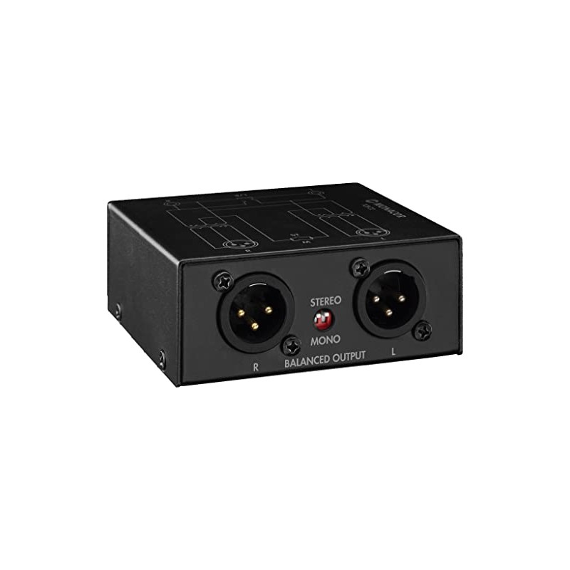 MONACOR TCB-22 2-Channel Audio Balancer - Black