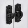 4 Packs Black Aluminum Alloy 90/180 Degree Gate Lock,Barn Door