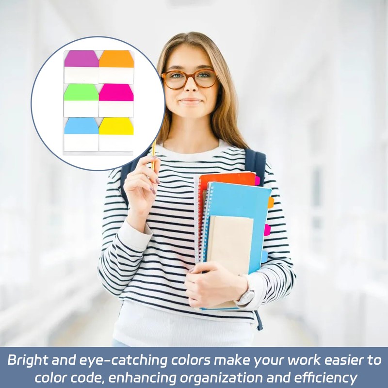 600 Pcs Page Markers Tabs,Colorful Post It Tabs,Multi-Purpose Sticky Tabs