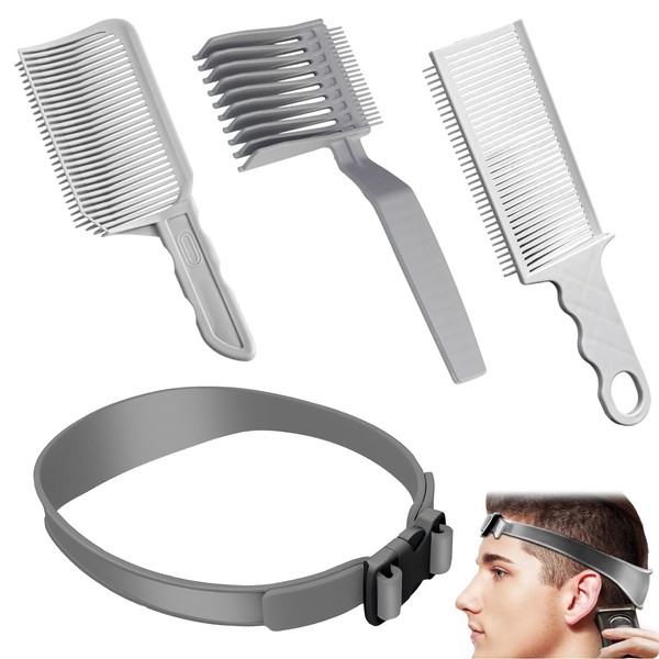 JnTech 4pcs Hair Cutting Belt Fade Comb Barber Fade Comb