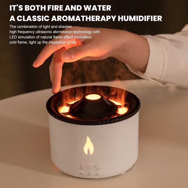 Flame Aroma Diffuser Seajelly Atomizing Humidifier Home Spitting Smoke Ring