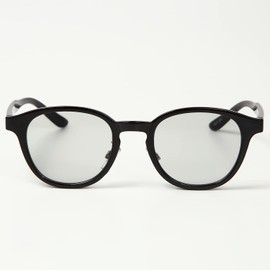 What Say Fashion Nose Pad Boston Frame Color Lens Sunglasses, Clear Lens, Date Glasses, UV400 Men's, Women's, Case, light grey/black