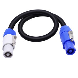 Xilaghy PowerCon Cable AC 12 AWG Power Cable 19.6in 3 Pin Extension Speakon Cable for LED Screen Beam Moving Head Light, Stage Lighting Fixture,0.5M