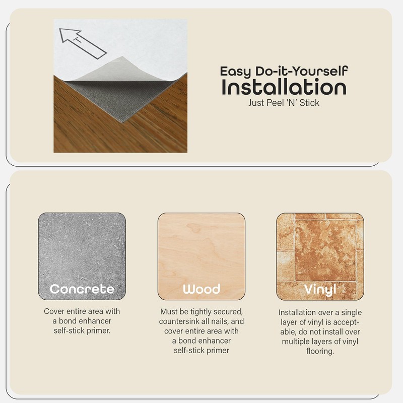 Sterling Vinyl Plank Flooring 2.0mm, 10 Planks - 6" x