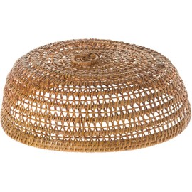 KOUBOO La Jolla Rattan Food Plate Cover, Small, Honey Brown