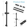 OFFO Shower Riser Rail, 62cm Segmented Wall Mounted Shower Rail