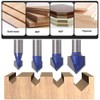 Eyech 4pcs V Groove Router Bit 1/4 Inch Shank Carbide