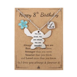 Stitch Stuff Gifts,Stitch Necklace Birthday Gifts for 8 Year Old, Stitch Birthday Decorations Gifts for Daughter Niece Granddaughter, 8 Years Old Birthday Gifts Stitch Necklace for Birthday Christmas-8th