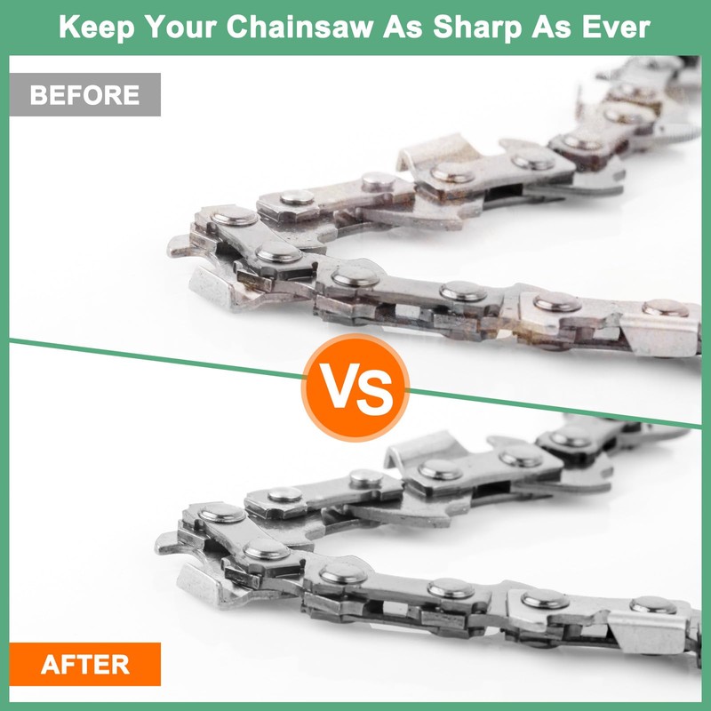 M METERXITY 45-Pack Diamond Chainsaw Sharpener, 5/32", 3/16", 7/32" High