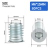 Einschraubmutter M6x15mm Einschraubmuffen Gewindeeinsatz Holz 80 Stück Einschraubmuttern Gewindeeinsätze M6