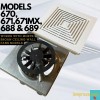Broan-NuTone Fan Assembly and Grille for Broan Nutone 50 cfm