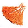 10 x Orange Silky 13.5cm Crafts Making Tassels - For