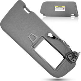 Passenger Right Side Sun Visor Replacement Fits for Hyundai Santa Fe 2006-2009 Sunshade with Light Replaces# 852100W110J4 Gray (Right Side (Grey))