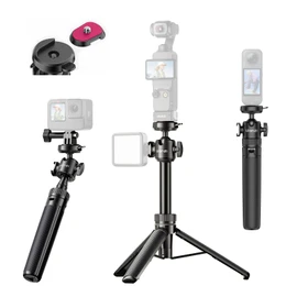 Ulanzi MT-90 Camera Tripod, GoPro Tripod, Pocket3 Tripod, Smartphone Tripod, Desktop Tripod, Selfie Stick, Cka Quick Release Tripod, 4-Stage Extendable, Tripod/Monopod Combo, 21-62cm, 360-Degree