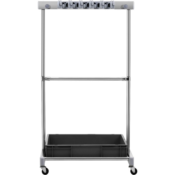 Happybuy Garden Tool Organizer, 10 Slots with Hooks, Yard Tool