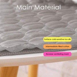 VeMee Cooling Mat Pad for Dogs Cats Ice Silk Mat Cooling Blanket Cushion for Kennel/Sofa/Bed/Floor/Car Seats Cooling (XL:40 x 28 inches, Grey)