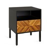 Bme Vivian Solid Wood Nightstand/Side End Table, Fully Assembled, with
