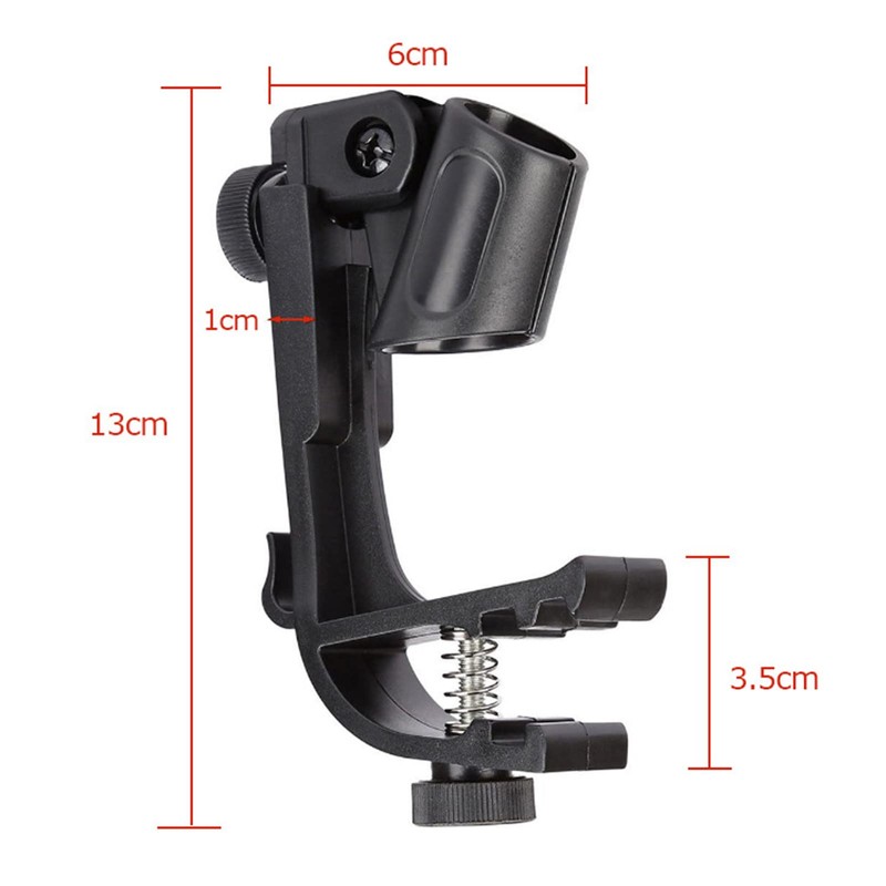 RiToEasysports Drum Microphone Clip, 1 Pair Rim Microphone Stand Mount