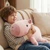 Kawaii Plush Pink Capybara Pillow – Soft Cuddly Stuffed Animal,