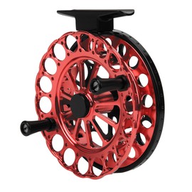 Stainless Steel 2 Bearing Aluminium Alloy No Brakes Fly Fish Front Drive Fishing Reel Accessory90 Red Black