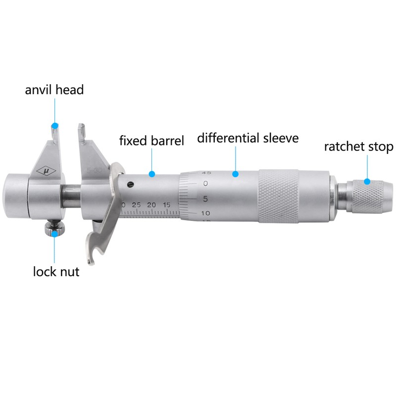 Inside Micrometer Hole Bore Internal Diameter Gage Gauge 5‑30mm Range