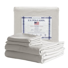 U.S. Polo Assn. 144TC 4PC COTTON SHEET SET