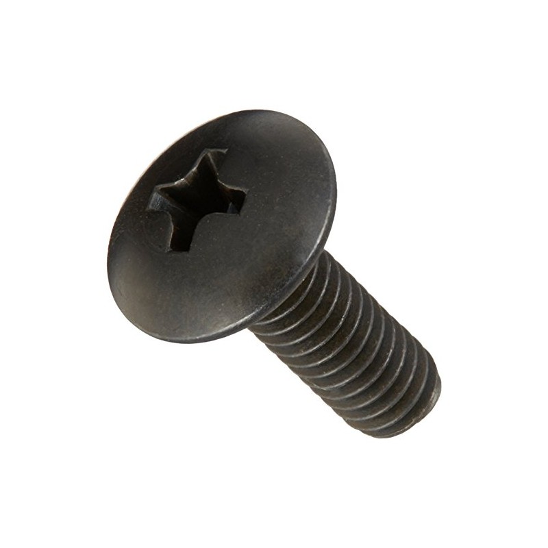 Small Parts 0808MPTB Steel Truss Head Machine Screw, Black Oxide