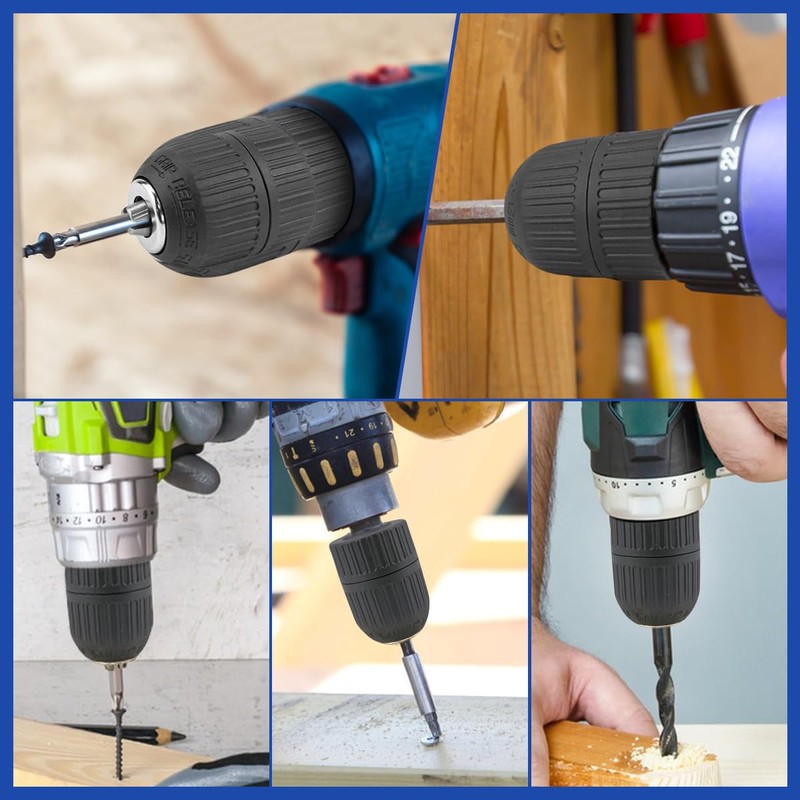 UPIQNG 1/2" Drill Chuck 10-13mm Keyless Chuck Conversion Tool Self