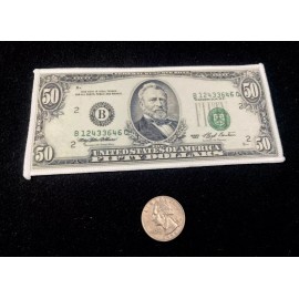 SPECIALTY $50 Dollar Bill | US Currency | Money Iron-On Patch LARGE RARE +Stickers $100