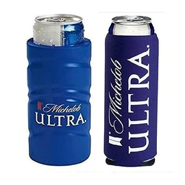 Michelob Ultra Slim Line Can 1 Thick Foam Cooler & 1 Neoprene Coolie Huggie Set