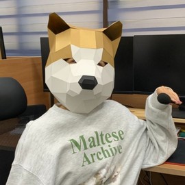 3D Shiba Inu Animal Paper Mask Craft Kit Mask