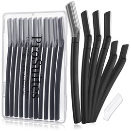ProSuites 16 Count Dermaplane Razor for Women Face, Professional Facial & Eyebrow Hair Remover, Gentle Face Razors Skin Exfoliation with Precision Blades, Black