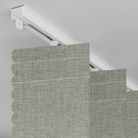 AJAZZ 100% Blackout Accordion Door Invisible Folding Doors Interior Magnetic Door Curtain for Bedroom Living Room Kitchen Door Curtains Sets Included Tracks (1Panel, 53W x 79 L, Grey)