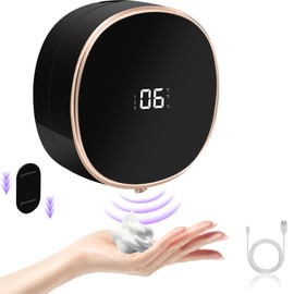 VXMBNBdispensador de jabon automatico，dispensador de jabon Montado en la Pared，Pantalla LED, Gran Capacidad de 280 ML, Ajuste de Burbuja de Tres velocidades. Apto para cocinas y baños