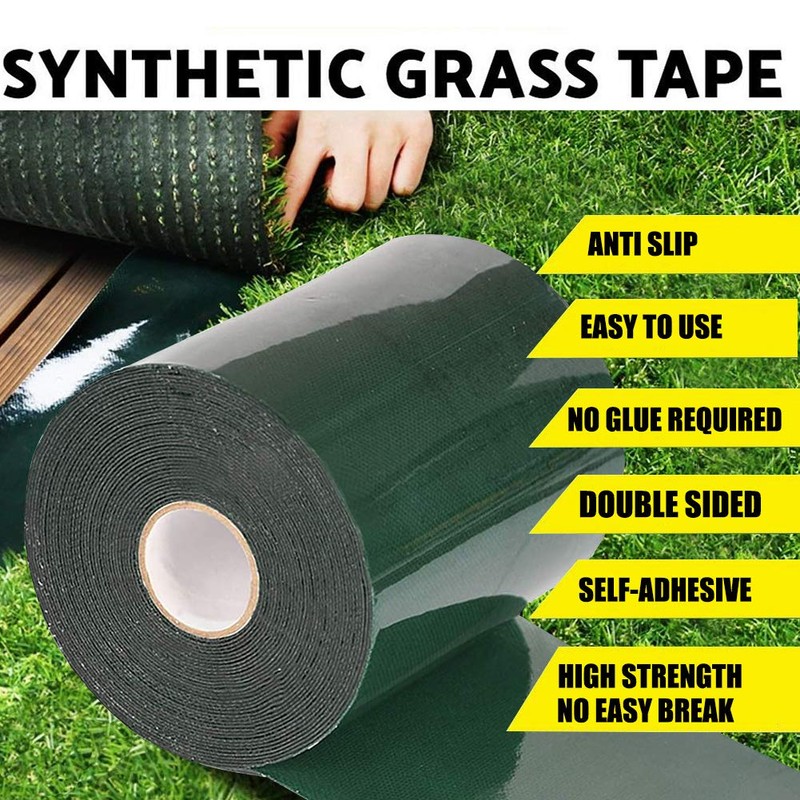 TYLife Double-Sided Artificial Grass Tape(6inx16ft),Self-Adhesive Synthetic Grass Seam Tape,Indoor Outdoor