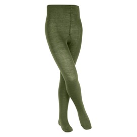 FALKE Unisex Children's Comfort Wool Tights Breathable Climate Regulating Odour-Inhibiting Wool Reinforced Warm Durable Durable Skin-Friendly Non-Slip Non-Scratching Pack of 1, Green Sern Green 7681