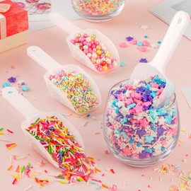 18 Pcs Candy Scoops for Candy Buffet, Mini Ice Cream Scoop Reusable, Plastic Ice Scoop, Ice Scoop for Freezer, Plastic Scoops for Dry Goods, Scoops Food for Protein Powders, Support Dishwasher